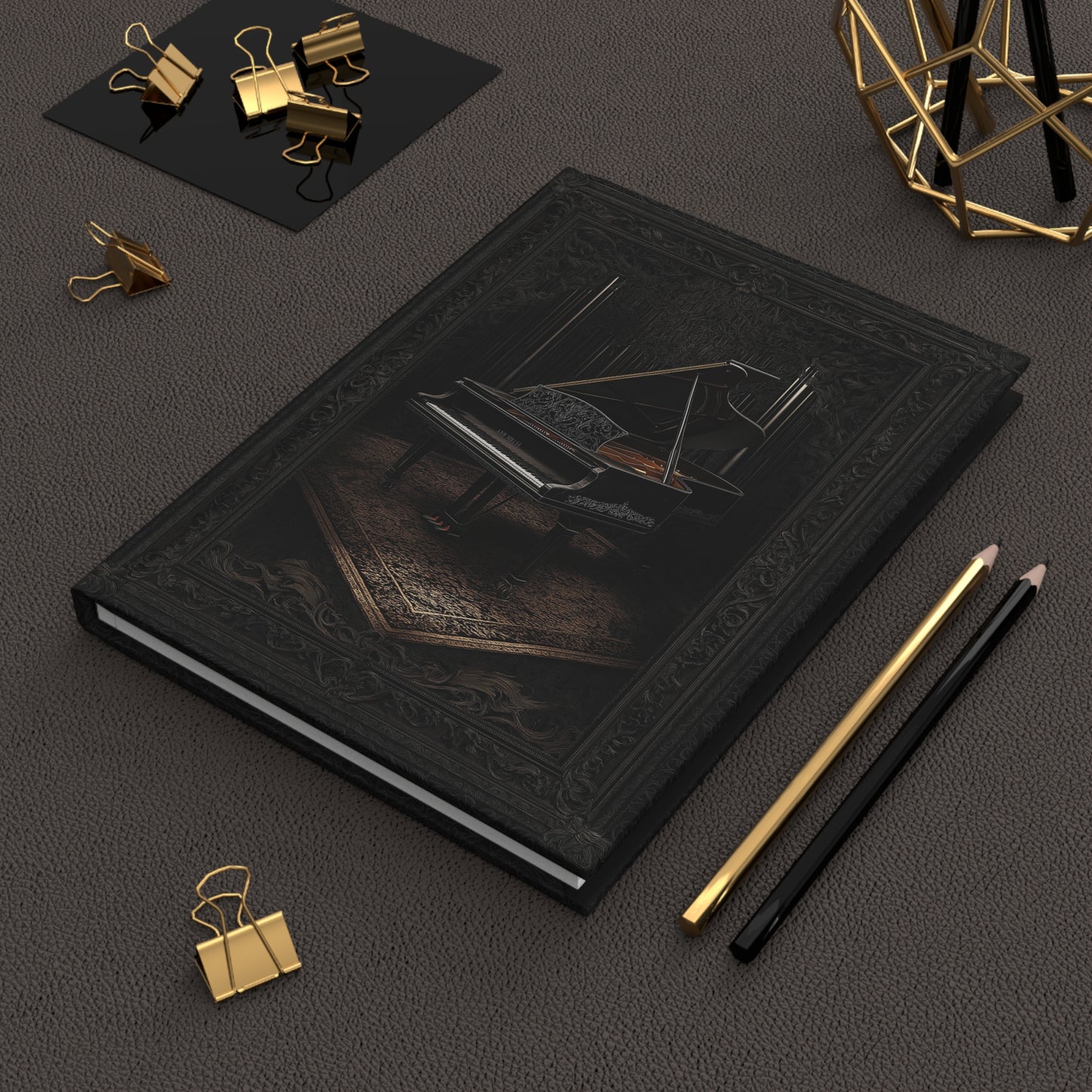 Grand Piano Elegance Hardcover Journal - For Music and Writing Lovers