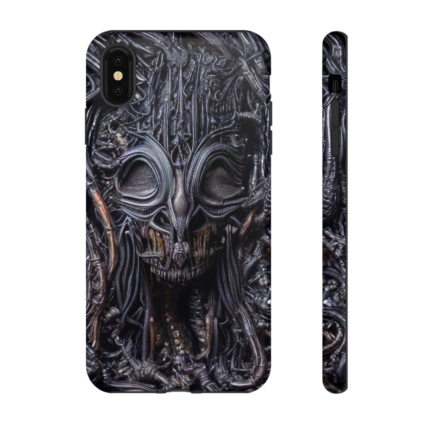 Biomechanical Horror 2 Phone Case – Futuristic Alien Horror Design for iPhone, Samsung Galaxy, and Google Pixel Devices