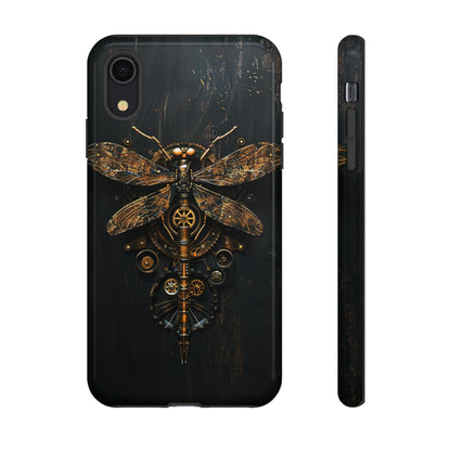 Steampunk Dragonfly Phone Case - Intricate Gear Design for iPhone, Samsung Galaxy, Google Pixel Devices