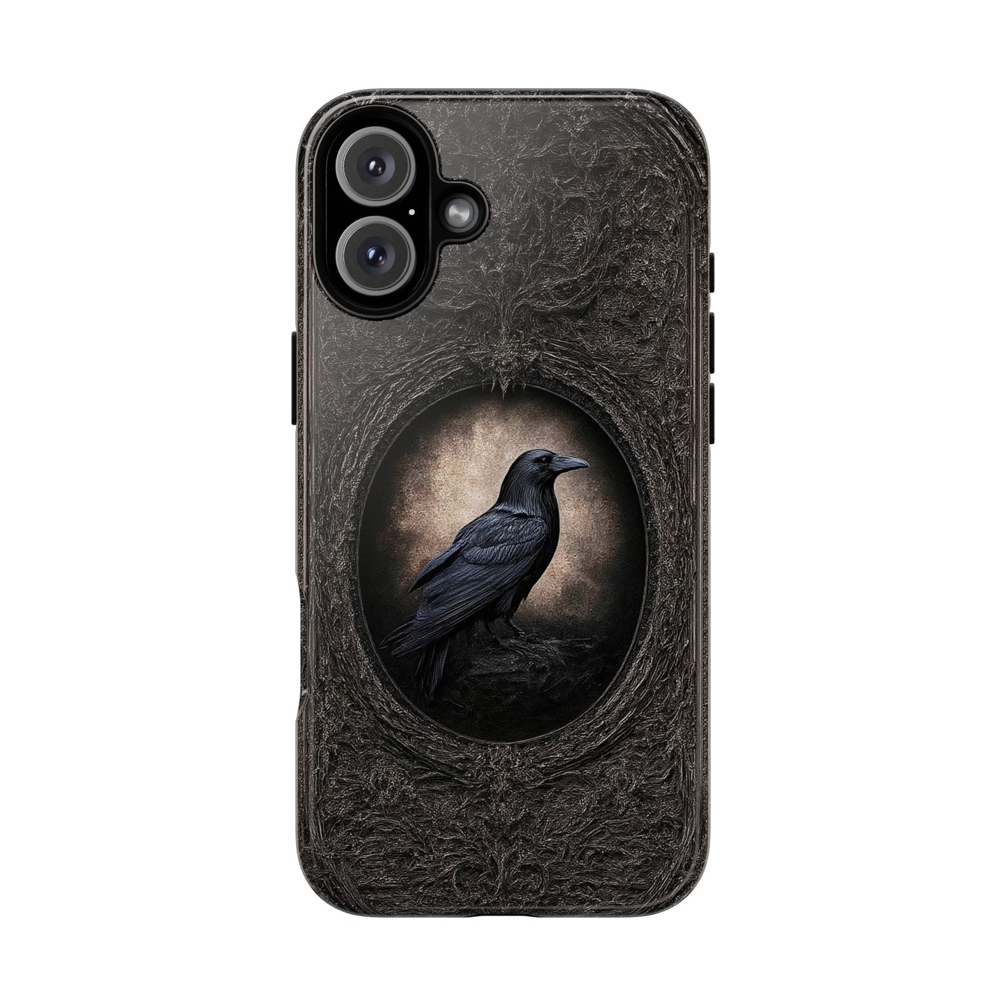Gothic Raven Phone Case - Mysterious Dark Bird Design