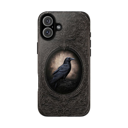 Gothic Raven Phone Case - Mysterious Dark Bird Design