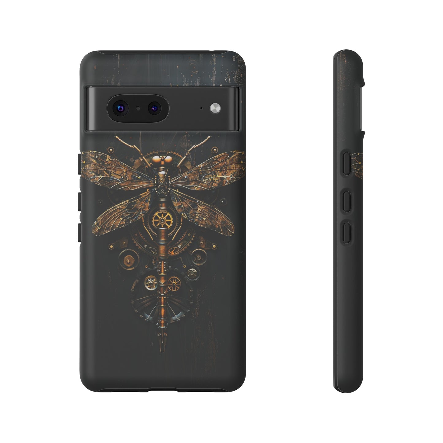 Steampunk Dragonfly Phone Case - Intricate Gear Design for iPhone, Samsung Galaxy, Google Pixel Devices