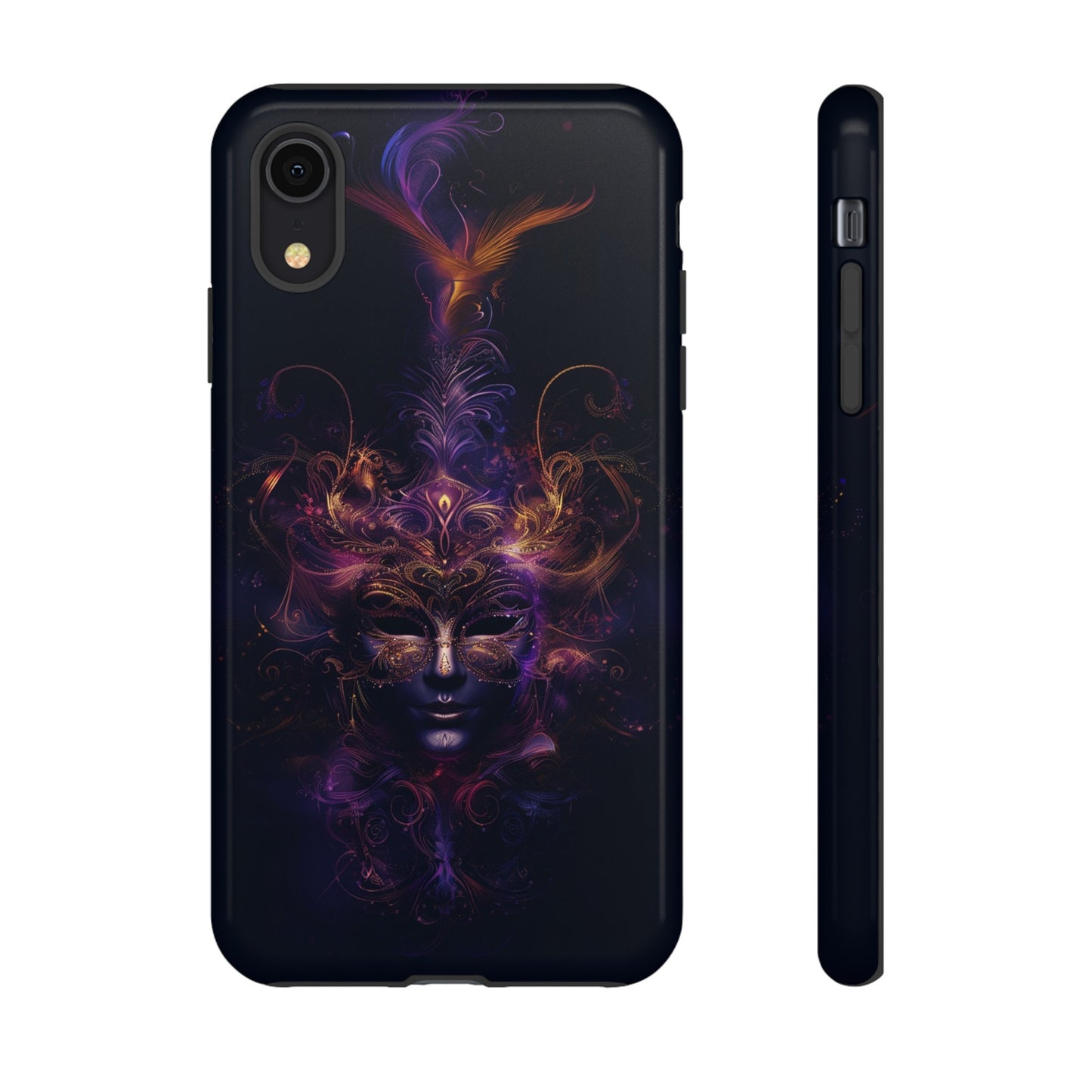 Elegant Masquerade Mask Phone Case for iPhone, Samsung Galaxy, and Google Pixel Devices - Mystical Design