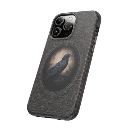 Gothic Raven Phone Case - Mysterious Dark Bird Design