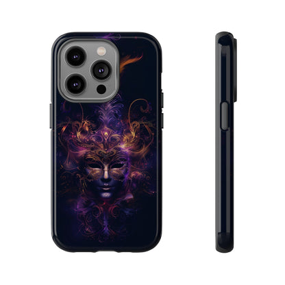 Elegant Masquerade Mask Phone Case for iPhone, Samsung Galaxy, and Google Pixel Devices - Mystical Design