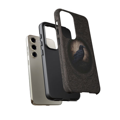 Gothic Raven Phone Case - Mysterious Dark Bird Design