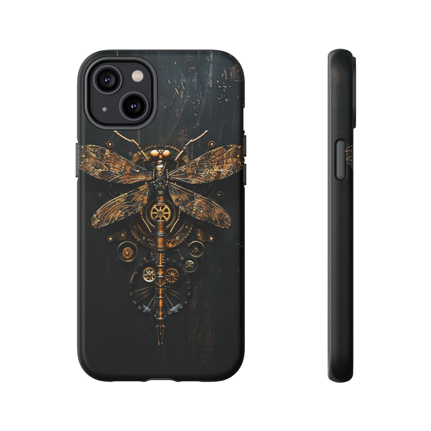 Steampunk Dragonfly Phone Case - Intricate Gear Design for iPhone, Samsung Galaxy, Google Pixel Devices