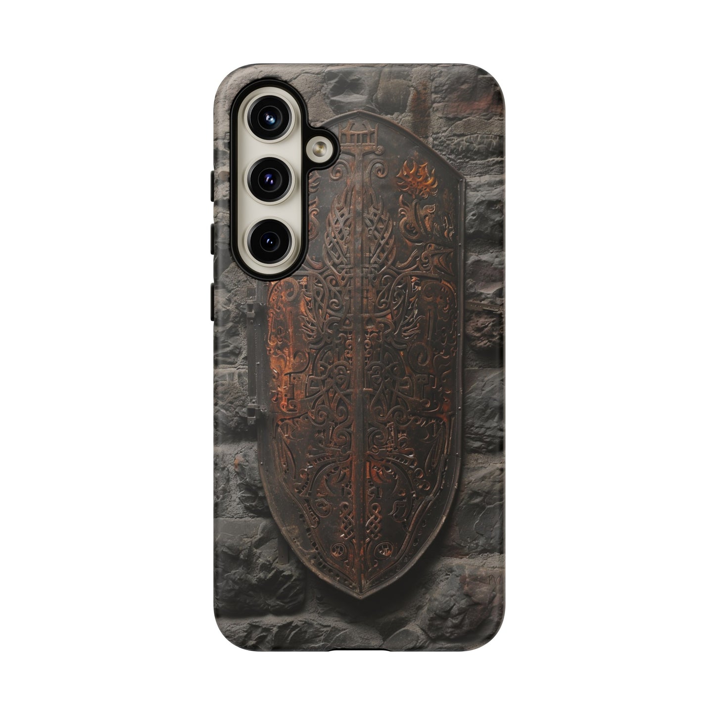 Medieval Shield Phone Case - Ornate Ancient Armor Design for iPhone and Samsung Galaxy Devices