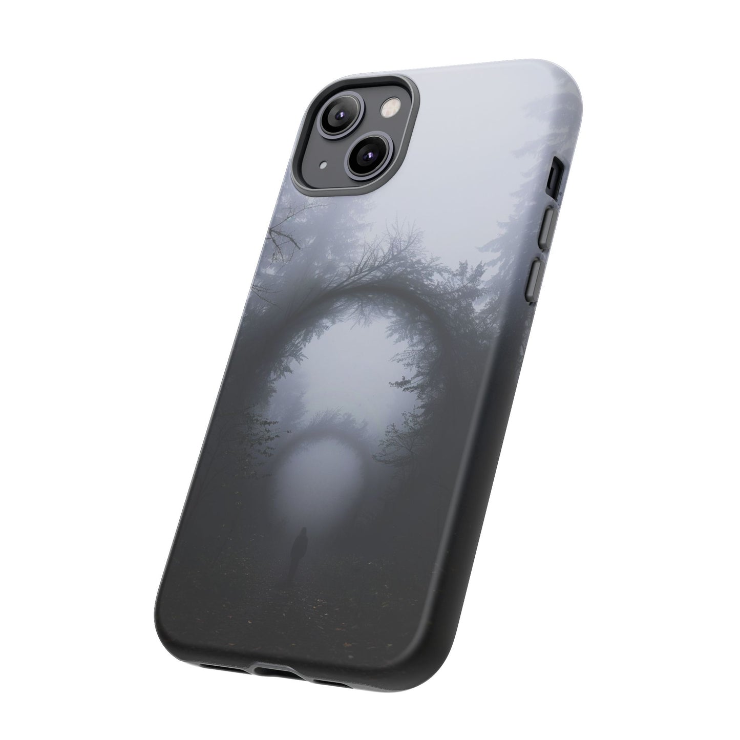 Mystical Forest Portal Phone Case - Atmospheric Foggy Path with Enchanted Tunnel For iPhone, Samsung Galaxy, and Google Pixel Devices.