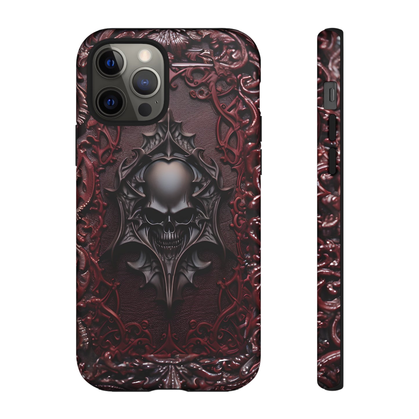 Vampiric Tough Phone Case – Gothic Skull Vampire Design for iPhone, Samsung Galaxy, and Google Pixel Devices