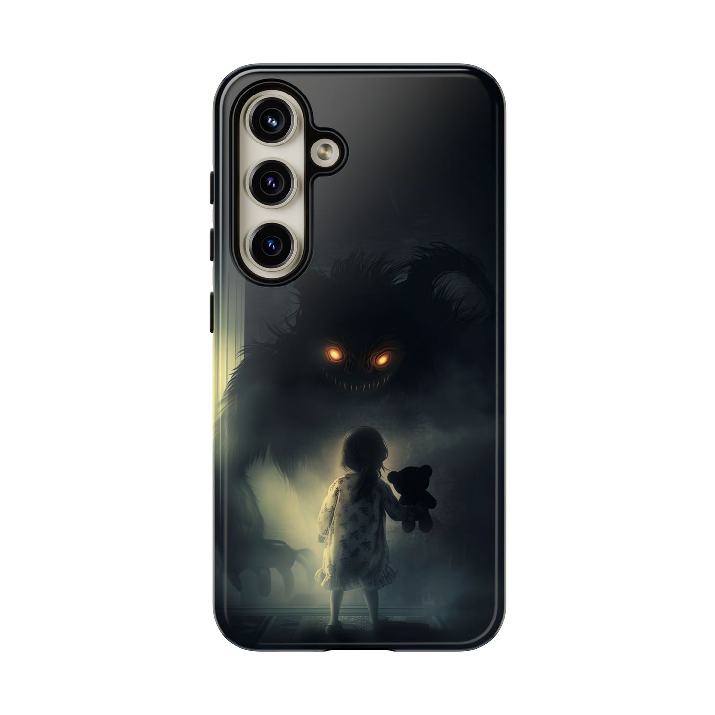 A Child Facing A Terrifying Monster Phone Case - for iPhone, Samsung Galaxy, and Google Pixel Devices