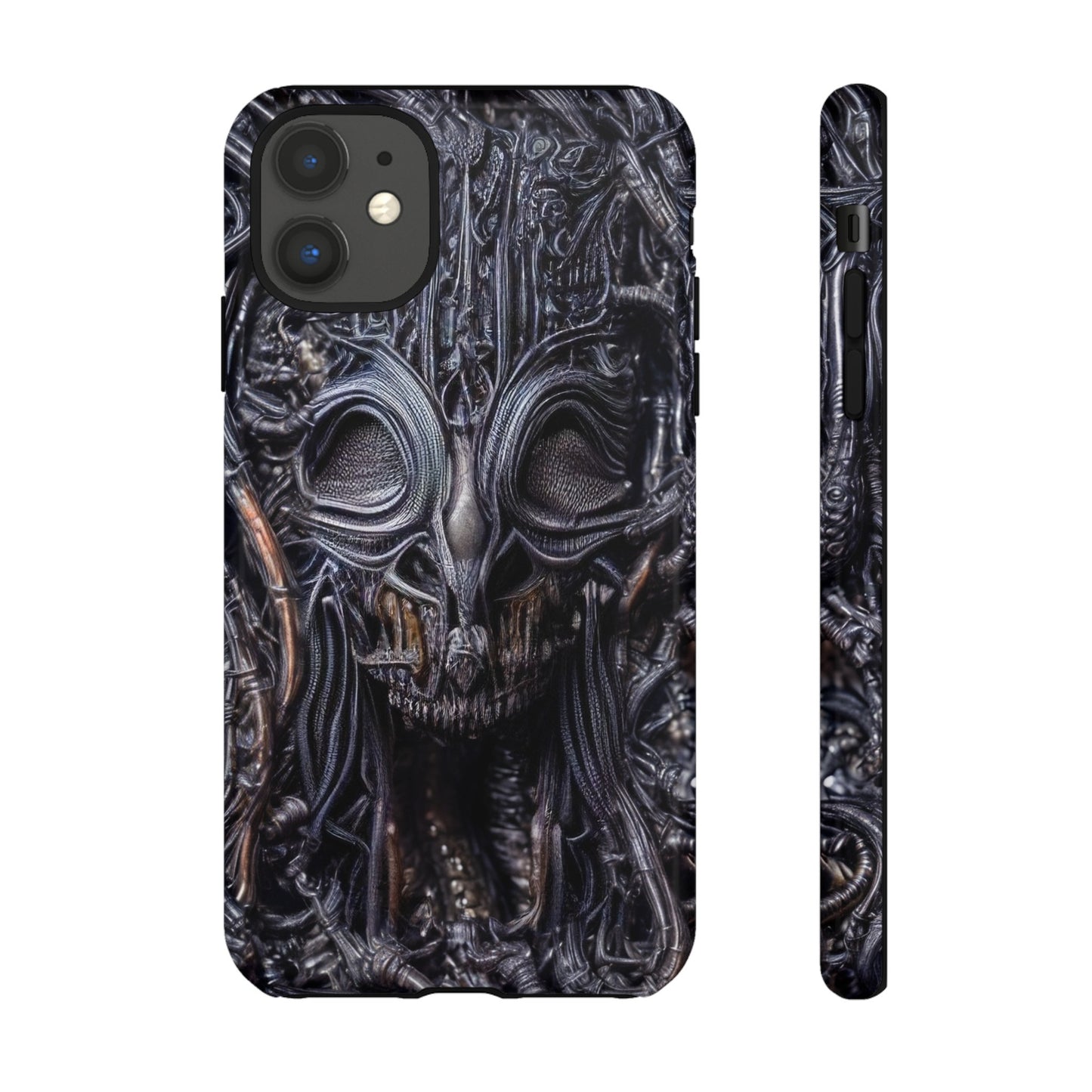 Biomechanical Horror 2 Phone Case – Futuristic Alien Horror Design for iPhone, Samsung Galaxy, and Google Pixel Devices