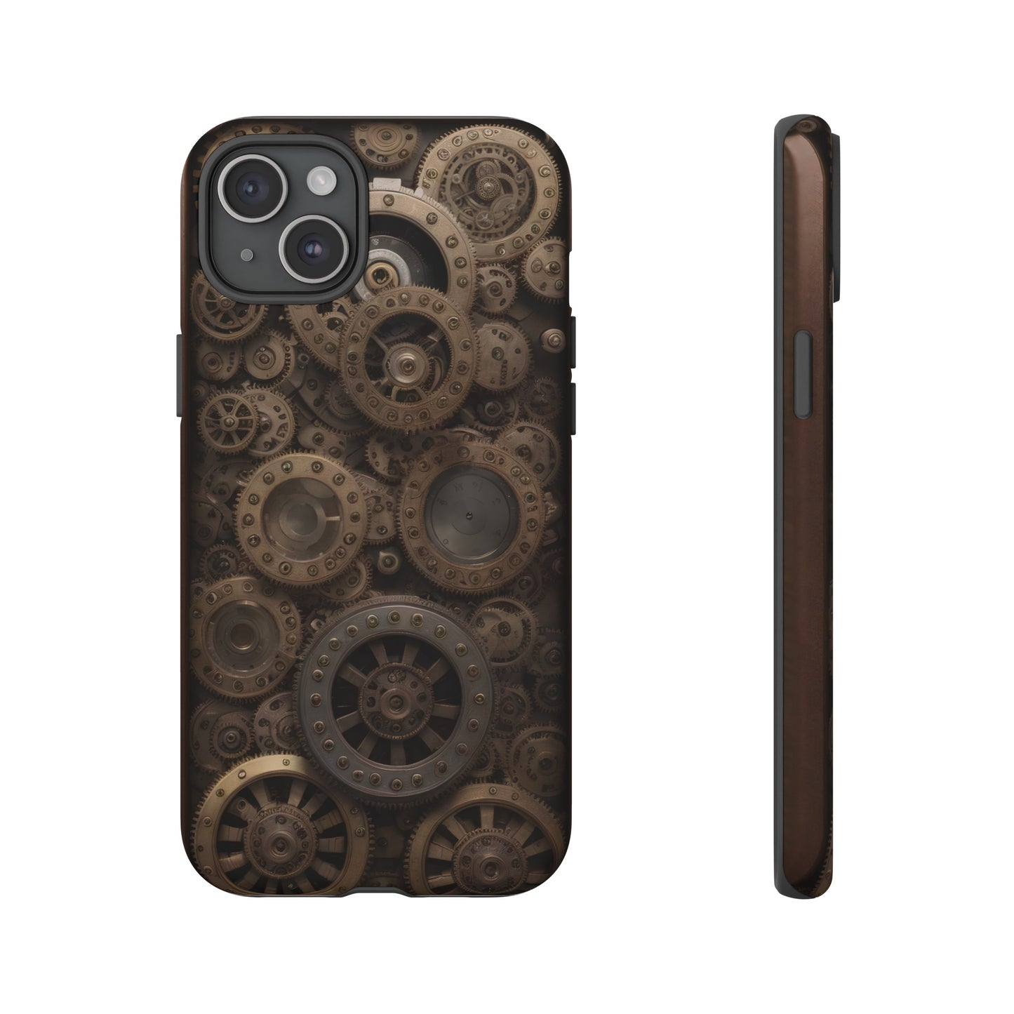 Gearworks 3 Phone Case – Steampunk Victorian Design with Gears and Clockwork for iPhone, Samsung Galaxy, and Google Pixel Devices