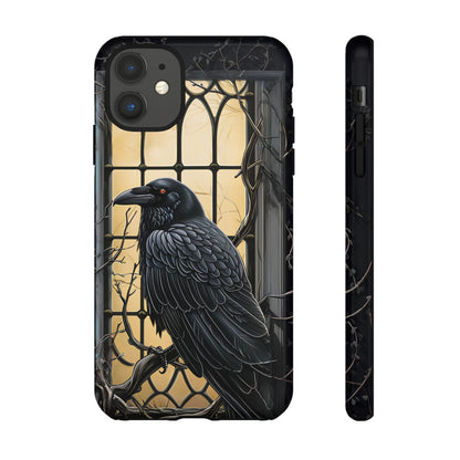 The Raven Phone Case – Edgar Allan Poe Inspired Gothic Design for iPhone, Samsung Galaxy, and Google Pixel Devices