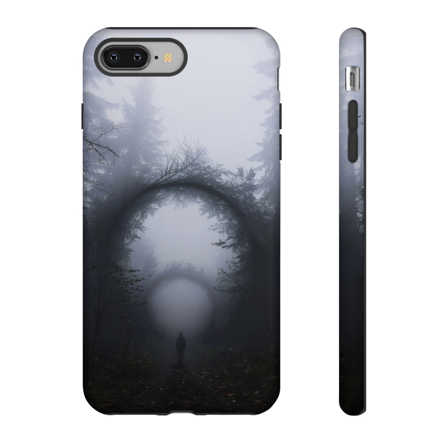 Mystical Forest Portal Phone Case - Atmospheric Foggy Path with Enchanted Tunnel For iPhone, Samsung Galaxy, and Google Pixel Devices.