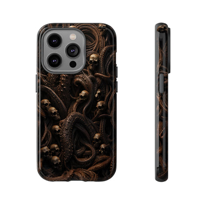 Skulls and Tentacles Phone Case – Lovecraftian Horror Design for iPhone, Samsung Galaxy, and Google Pixel Devices