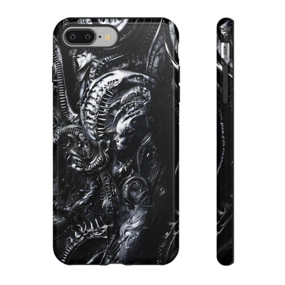 Biomechanical Transhumanism Phone Case – Alien Horror Design for iPhone and Samsung Galaxy Devices