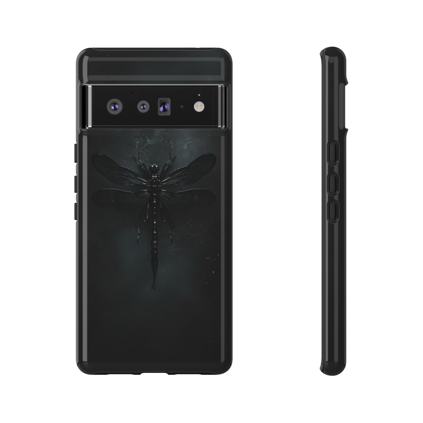 Gothic Dragonfly Phone Case – Dark Elegance Design for iPhone, Samsung Galaxy, and Google Pixel Devices