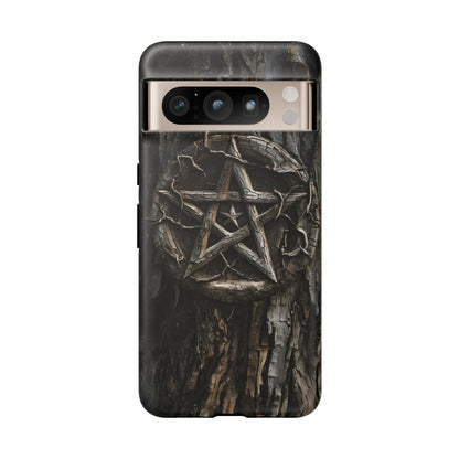 Pentacle Tree Phone Case – Wiccan Nature Magic Design for iPhone, Samsung Galaxy, and Google Pixel Devices