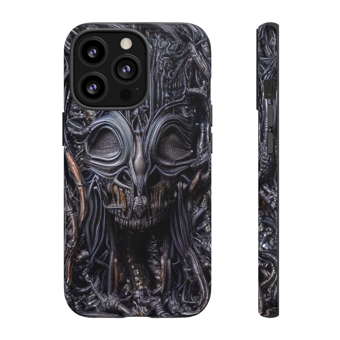 Biomechanical Horror 2 Phone Case – Futuristic Alien Horror Design for iPhone, Samsung Galaxy, and Google Pixel Devices