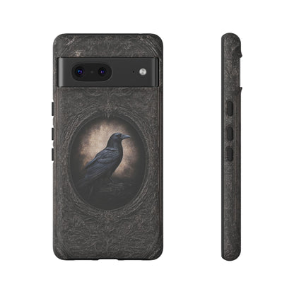 Gothic Raven Phone Case - Mysterious Dark Bird Design