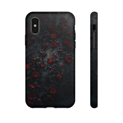 Gothic Roses Tough Phone Case – Elegant Dark Floral Design for iPhone, Samsung Galaxy, and Google Pixel Devices