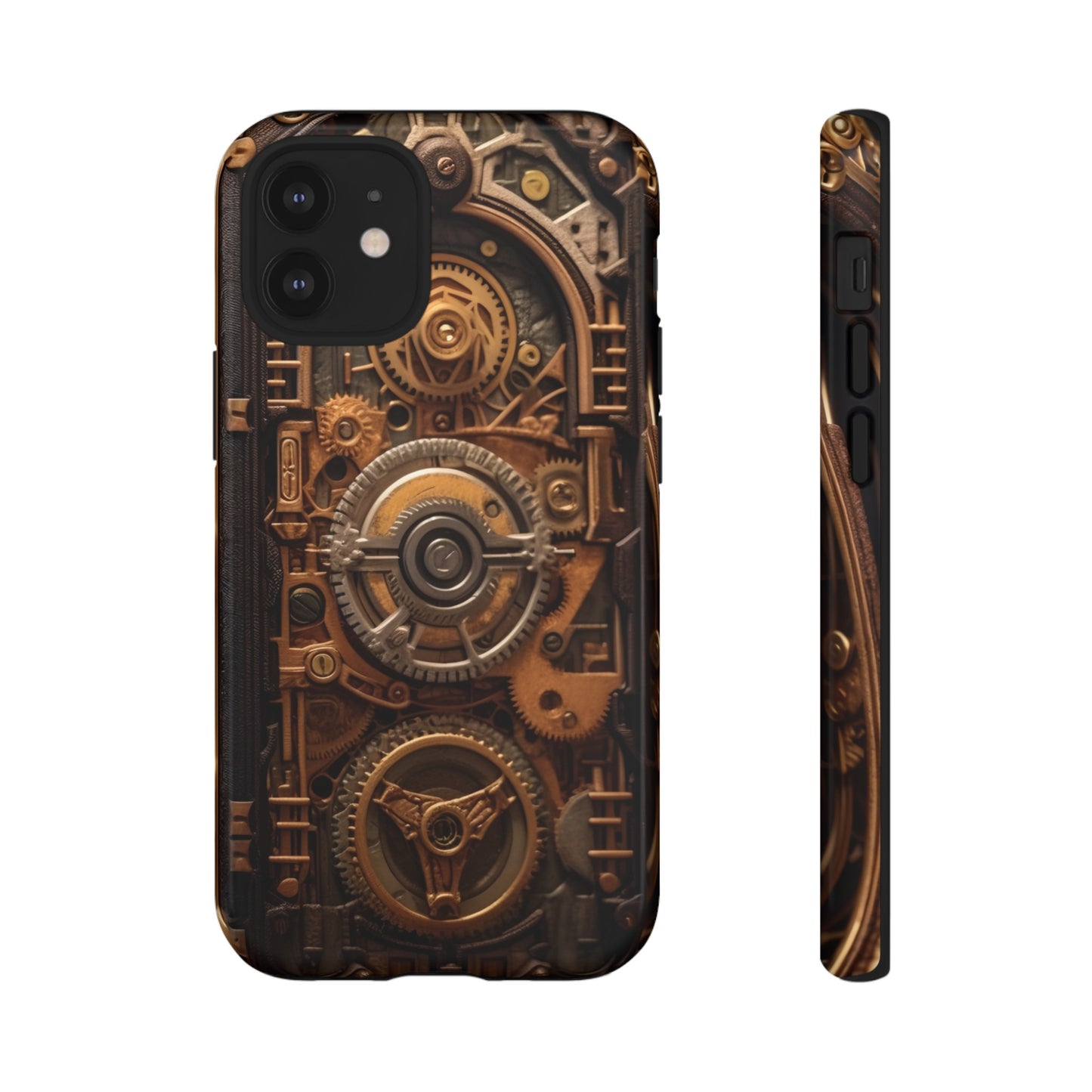 Gearworks Tough Phone Case – Steampunk Clockwork Design for iPhone, Samsung Galaxy, and Google Pixel Devices