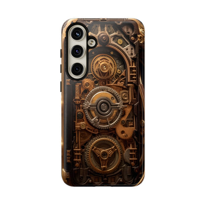 Gearworks Tough Phone Case – Steampunk Clockwork Design for iPhone, Samsung Galaxy, and Google Pixel Devices