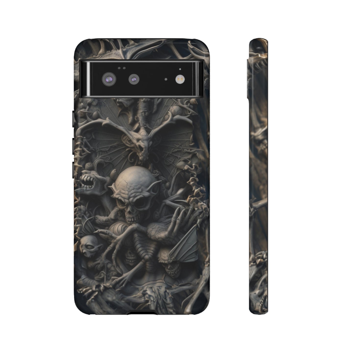 Those Who Dwell Below #1 Phone Case – Intricate Gothic Skeleton Design for iPhone, Samsung Galaxy, Google Pixel Devices