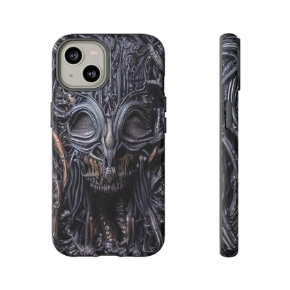 Biomechanical Horror 2 Phone Case – Futuristic Alien Horror Design for iPhone, Samsung Galaxy, and Google Pixel Devices