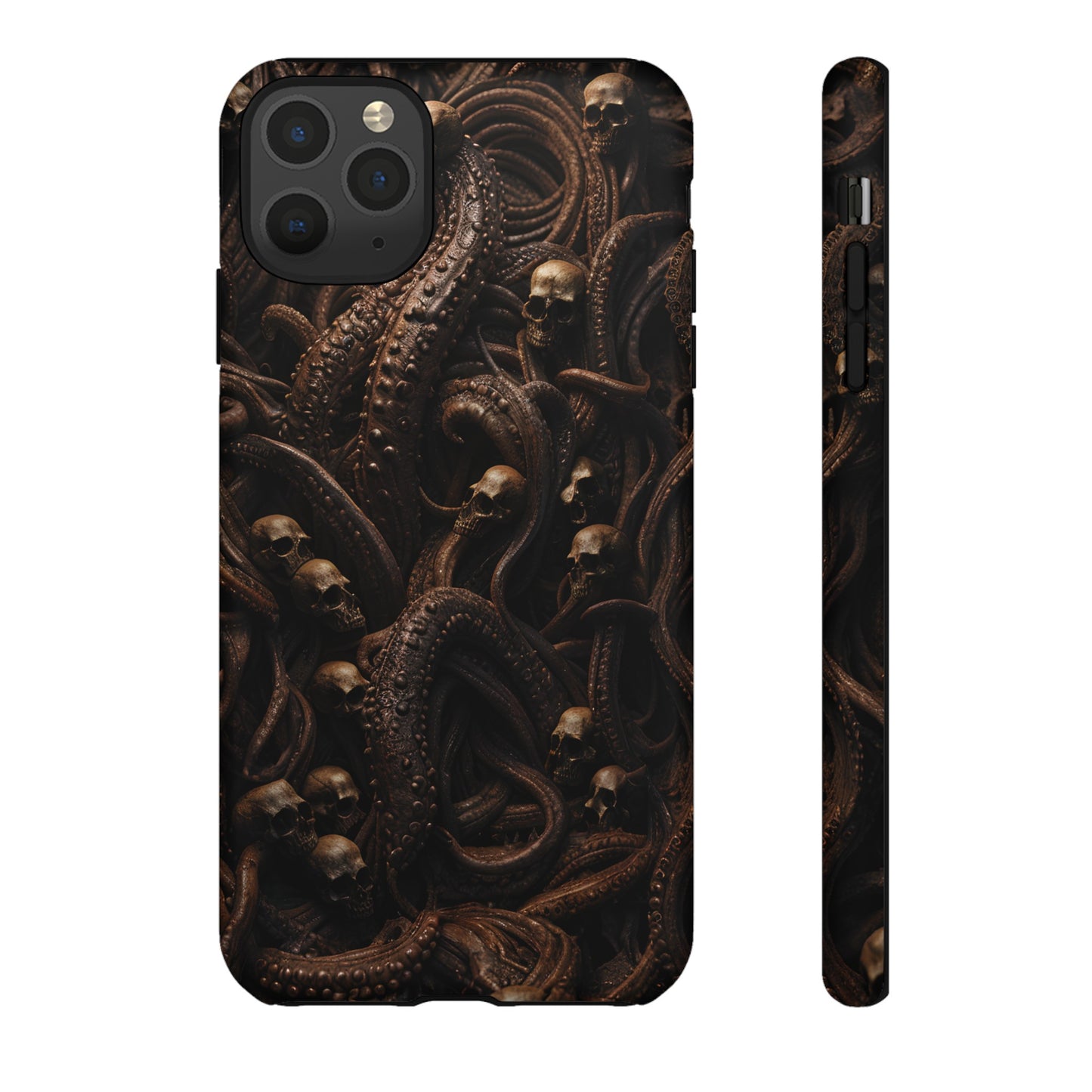 Skulls and Tentacles Phone Case – Lovecraftian Horror Design for iPhone, Samsung Galaxy, and Google Pixel Devices