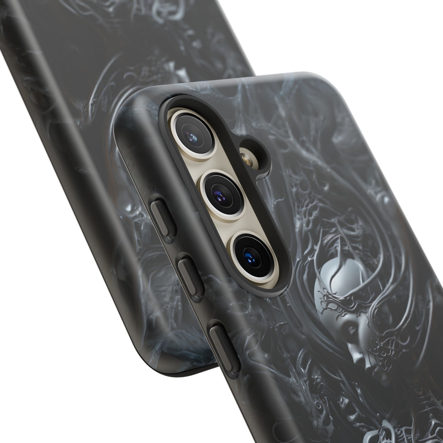 Biomechanical Beauty Phone Case – Futuristic Alien Design for iPhone, Samsung Galaxy, and Google Pixel Devices