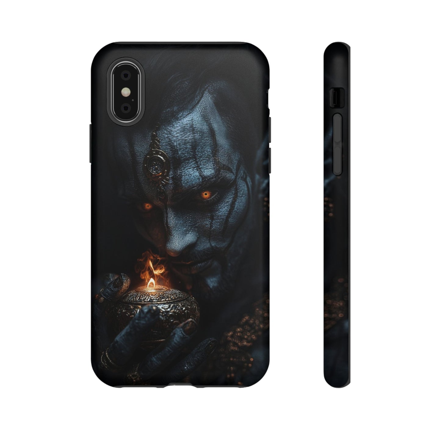 Dark Djinn Warrior Phone Case - Intricate Fantasy Art Protective Cover for iPhone, Samsung Galaxy, and Google Pixel Devices