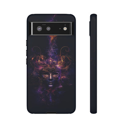 Elegant Masquerade Mask Phone Case for iPhone, Samsung Galaxy, and Google Pixel Devices - Mystical Design