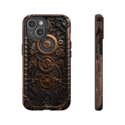 Gearworks 2 Phone Case – Steampunk Victorian Design with Gears and Clockwork for iPhone, Samsung Galaxy, and Google Pixel Devices