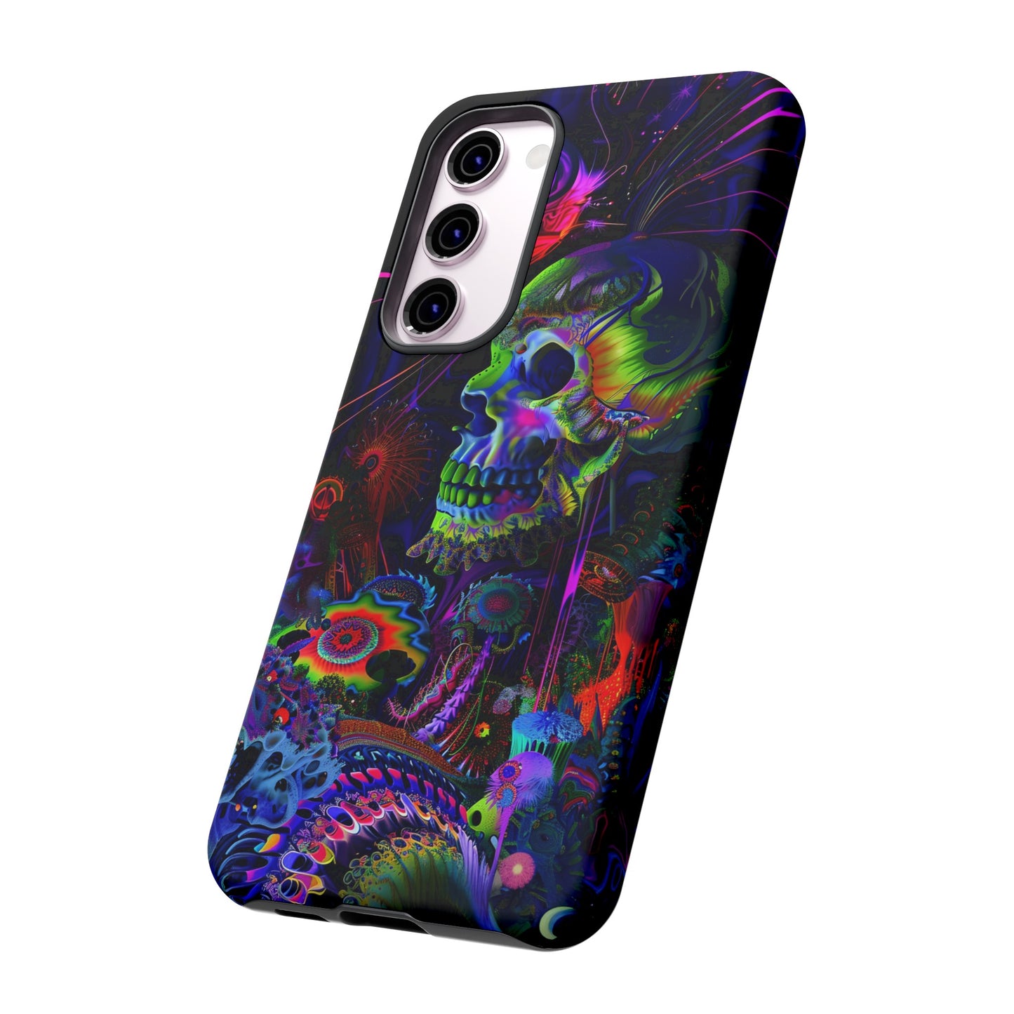 Psychedelic Skull Phone Case – Vibrant Pastel Design for iPhone, Samsung Galaxy, and Google Pixel Devices