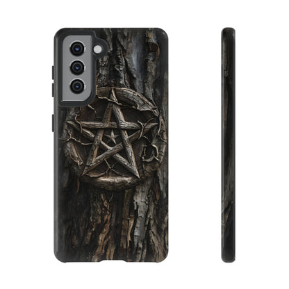 Pentacle Tree Phone Case – Wiccan Nature Magic Design for iPhone, Samsung Galaxy, and Google Pixel Devices