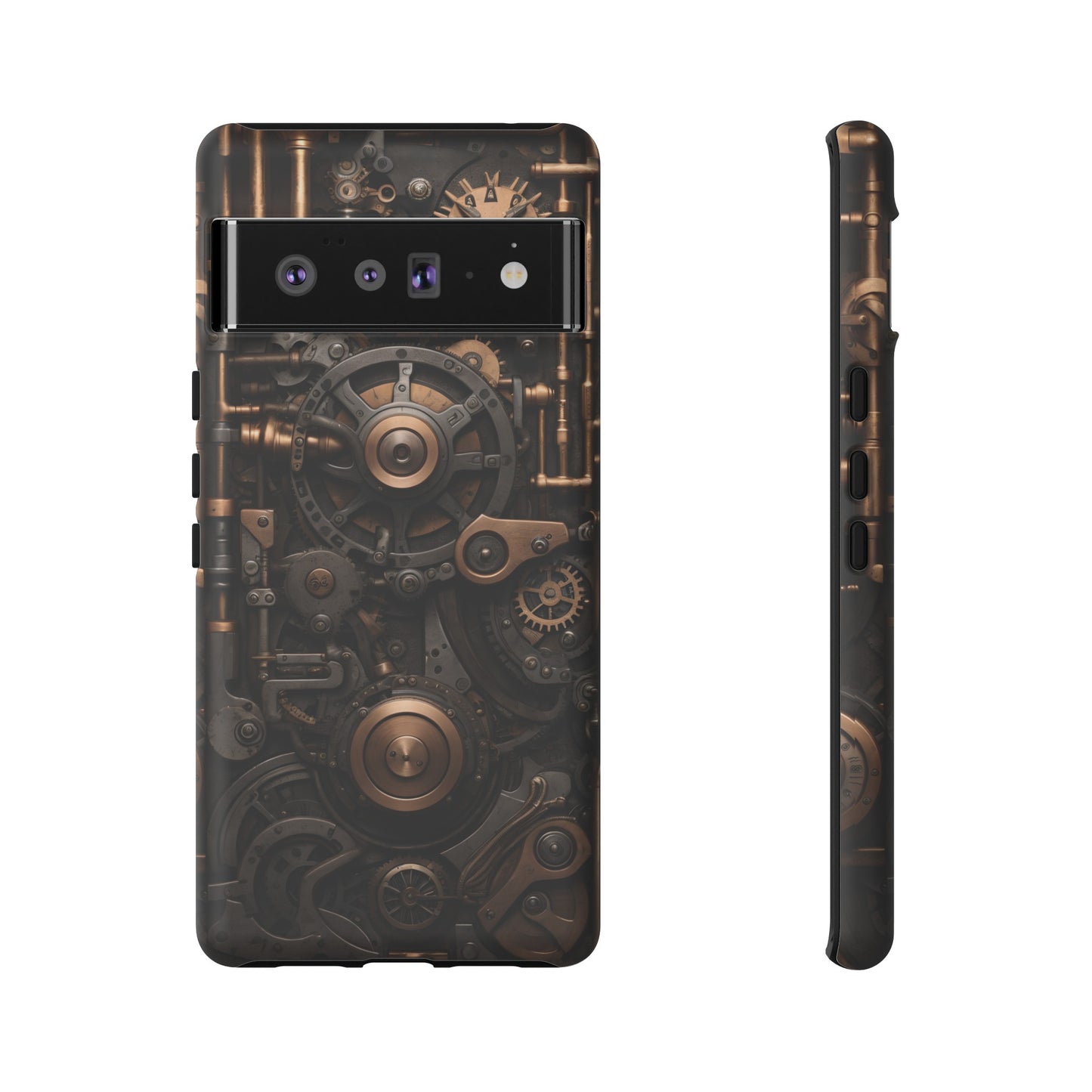 Steampunk Machine Phone Case – Victorian Gears Design for iPhone, Samsung Galaxy, and Google Pixel Devices