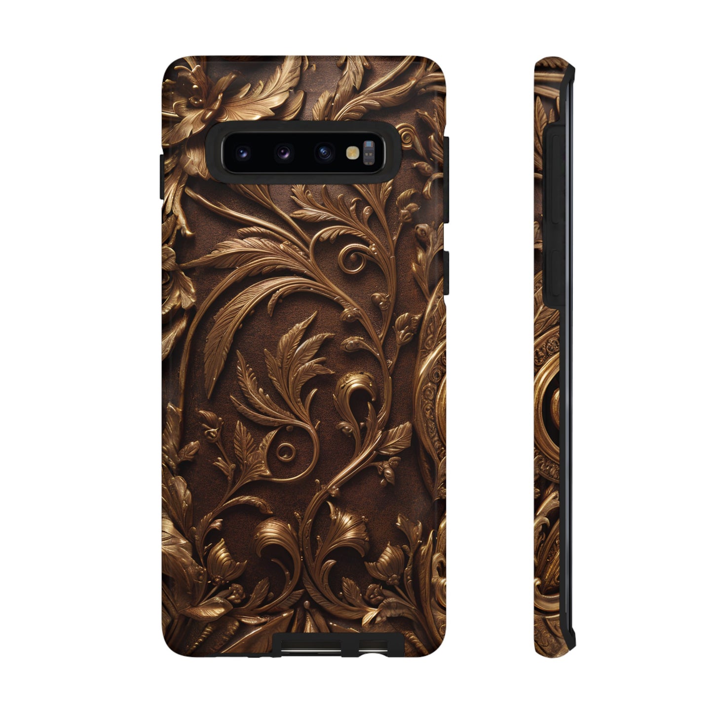 Elegant Bronze Phone Case – Victorian Floral Design for iPhone, Samsung Galaxy, and Google Pixel Devices