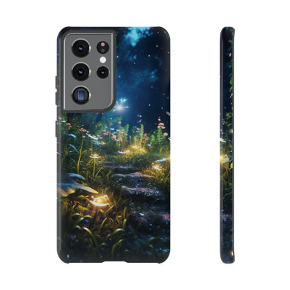 Fireflies in the Forest Tough Phone Case – Enchanting Summer Night Design for iPhone, Samsung Galaxy, and Google Pixel Devices