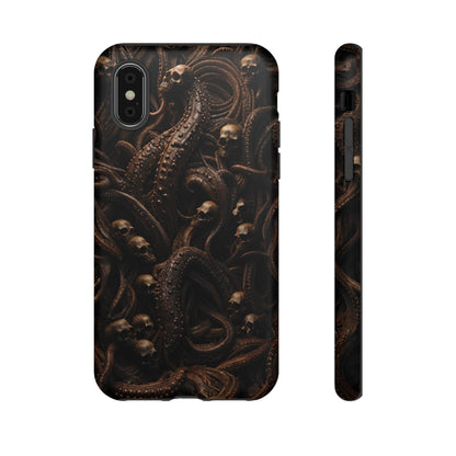 Skulls and Tentacles Phone Case – Lovecraftian Horror Design for iPhone, Samsung Galaxy, and Google Pixel Devices