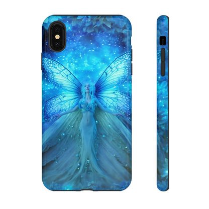 Blue Cosmic Fairy Phone Case – Enchanting Fae Design for iPhone, Samsung Galaxy, and Google Pixel Devices