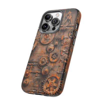 Rusted Steampunk Gearworks Phone Case for iPhone, Samsung Galaxy, and Google Pixel Devices