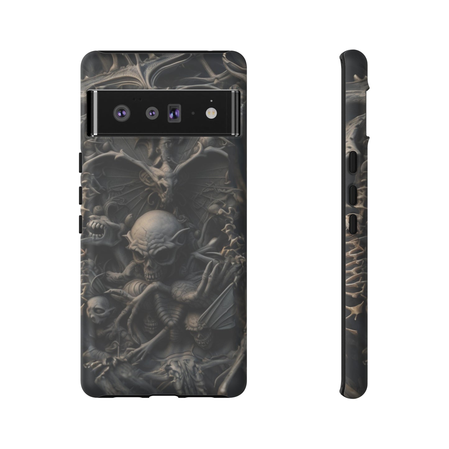 Those Who Dwell Below #1 Phone Case – Intricate Gothic Skeleton Design for iPhone, Samsung Galaxy, Google Pixel Devices