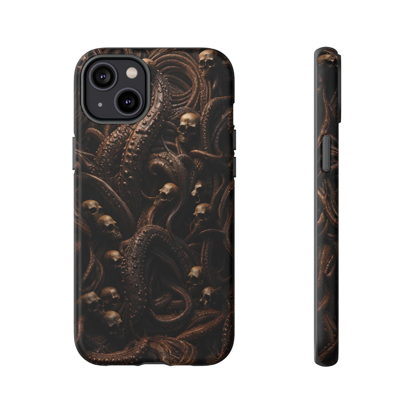 Skulls and Tentacles Phone Case – Lovecraftian Horror Design for iPhone, Samsung Galaxy, and Google Pixel Devices