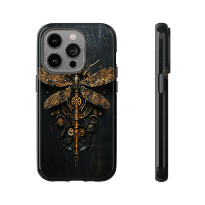 Steampunk Dragonfly Phone Case - Intricate Gear Design for iPhone, Samsung Galaxy, Google Pixel Devices