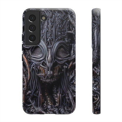 Biomechanical Horror 2 Phone Case – Futuristic Alien Horror Design for iPhone, Samsung Galaxy, and Google Pixel Devices