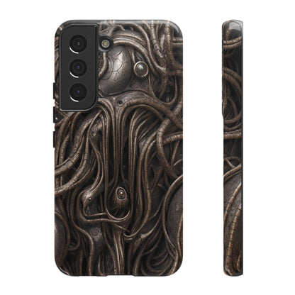 Biomechanical Horror 4 Phone Case – Futuristic Alien Design for iPhone, Samsung Galaxy, and Google Pixel Devices