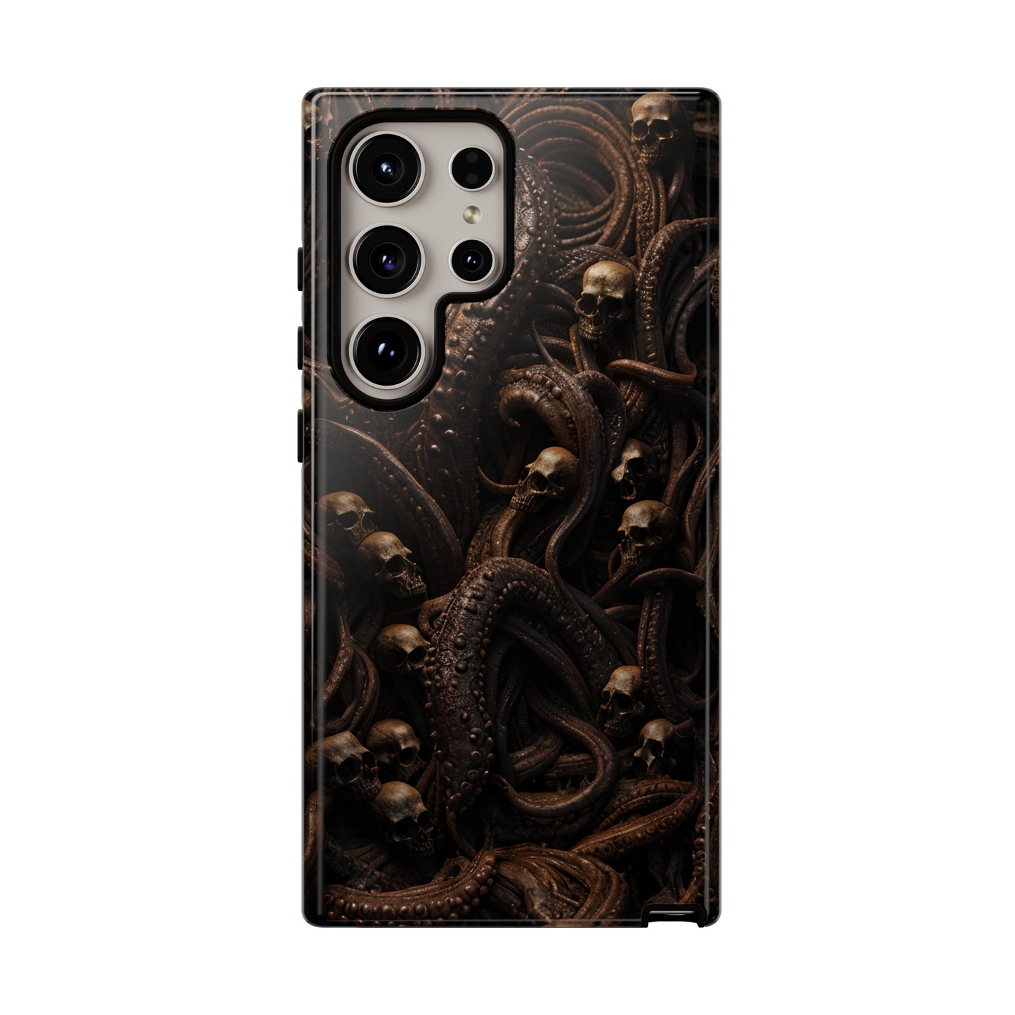 Skulls and Tentacles Phone Case – Lovecraftian Horror Design for iPhone, Samsung Galaxy, and Google Pixel Devices