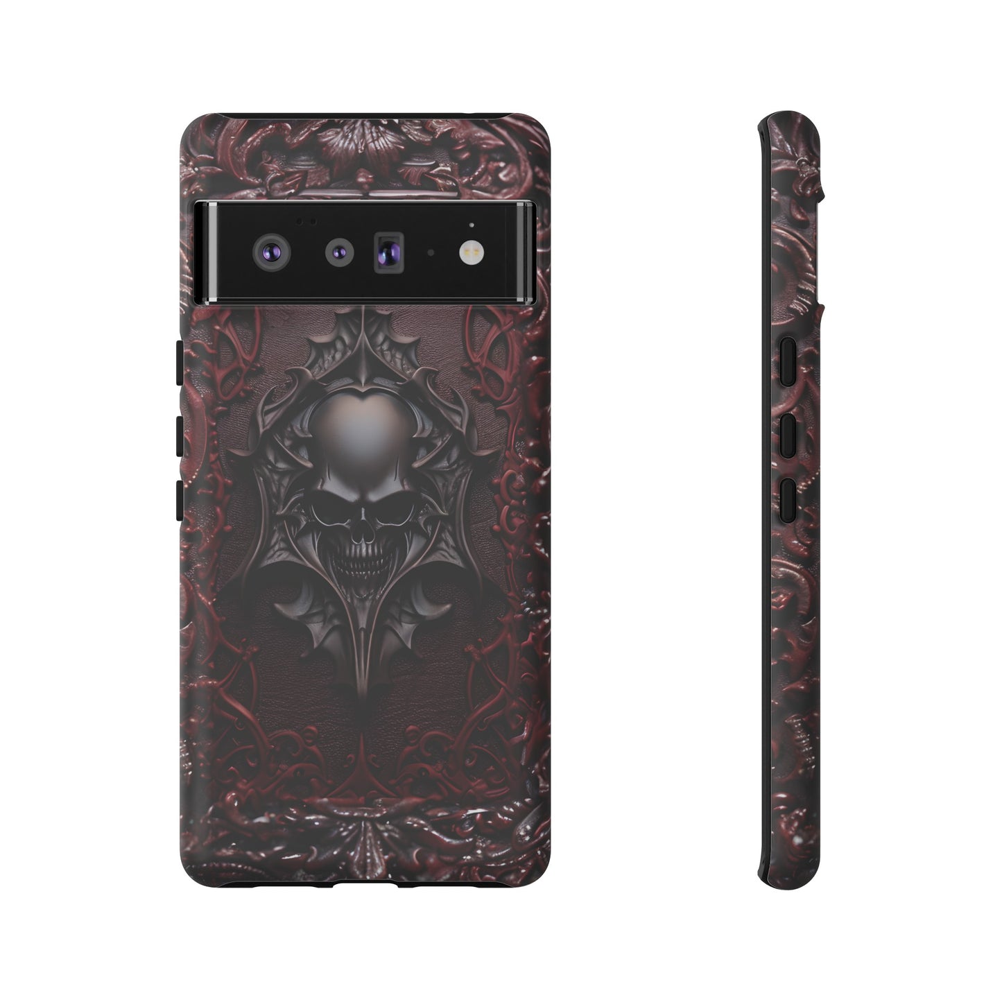 Vampiric Tough Phone Case – Gothic Skull Vampire Design for iPhone, Samsung Galaxy, and Google Pixel Devices